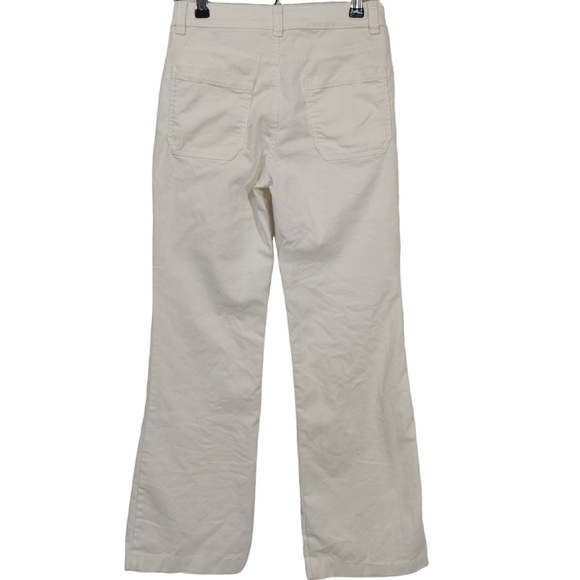 Massimo Dutti White Straight Leg High Mid Rise Ankle Length Jeans - Sz 2 - Picture 4 of 8